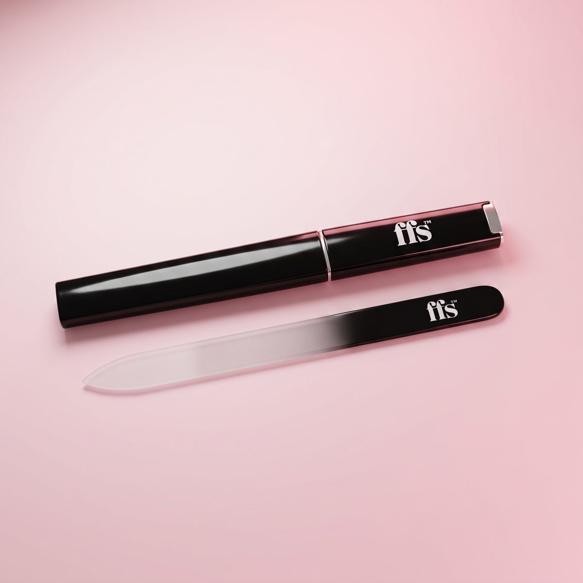 Double-Sided Glass Nail File with Travel Case